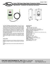 Thumbnail of document Manual - TSW Weatherproof Digital Temperature Switch